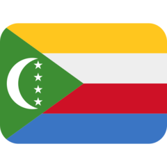 How emoji flag: Comoros displayed on Twitter