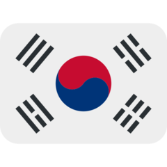 How emoji flag: South Korea displayed on Twitter