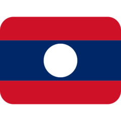 How emoji flag: Laos displayed on Twitter