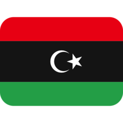 How emoji flag: Libya displayed on Twitter