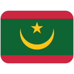 How emoji flag: Mauritania displayed on Twitter