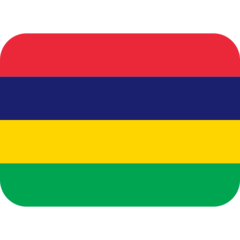 How emoji flag: Mauritius displayed on Twitter