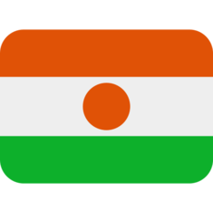 How emoji flag: Niger displayed on Twitter