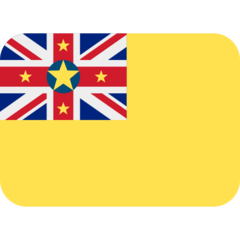 How emoji flag: Niue displayed on Twitter