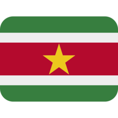 How emoji flag: Suriname displayed on Twitter