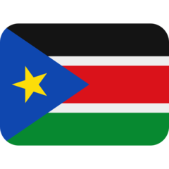 How emoji flag: South Sudan displayed on Twitter