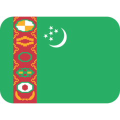 How emoji flag: Turkmenistan displayed on Twitter