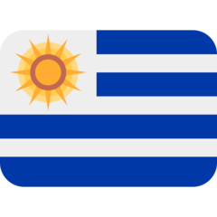 How emoji flag: Uruguay displayed on Twitter