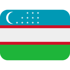 How emoji flag: Uzbekistan displayed on Twitter