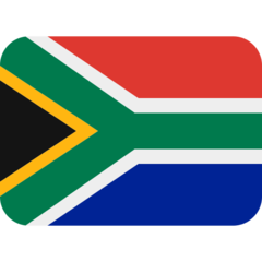 How emoji flag: South Africa displayed on Twitter