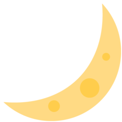 How emoji crescent moon displayed on Twitter