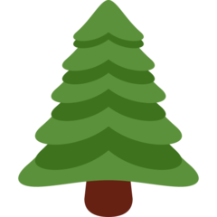 How emoji evergreen tree displayed on Twitter