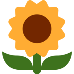 How emoji sunflower displayed on Twitter