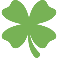 How emoji four leaf clover displayed on Twitter