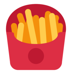 How emoji french fries displayed on Twitter