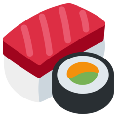 How emoji sushi displayed on Twitter