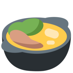 How emoji pot of food displayed on Twitter