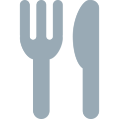 How emoji fork and knife displayed on Twitter