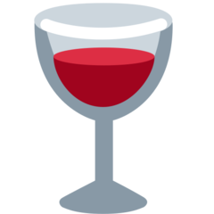 How emoji wine glass displayed on Twitter