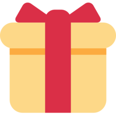 How emoji wrapped gift displayed on Twitter