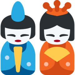 How emoji Japanese dolls displayed on Twitter