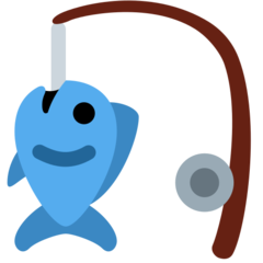 How emoji fishing pole displayed on Twitter