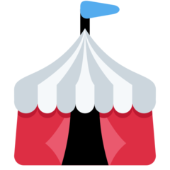 How emoji circus tent displayed on Twitter