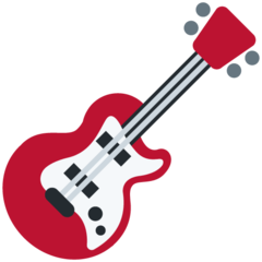 How emoji guitar displayed on Twitter