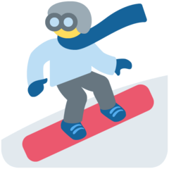 How emoji snowboarder displayed on Twitter