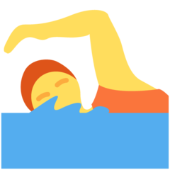 How emoji person swimming displayed on Twitter