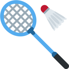 How emoji badminton displayed on Twitter