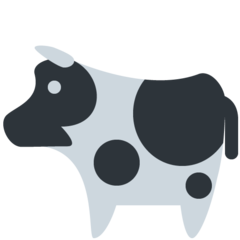 How emoji cow displayed on Twitter