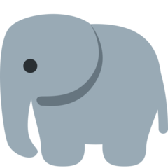 How emoji elephant displayed on Twitter