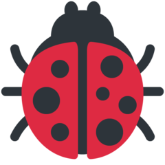 How emoji lady beetle displayed on Twitter