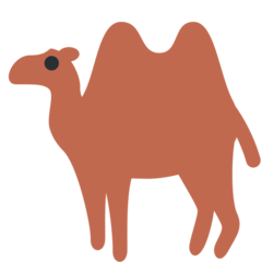 How emoji two-hump camel displayed on Twitter