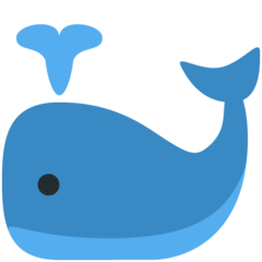 How emoji spouting whale displayed on Twitter