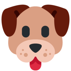 How emoji dog face displayed on Twitter