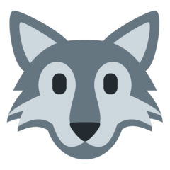 How emoji wolf displayed on Twitter