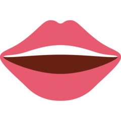 How emoji mouth displayed on Twitter