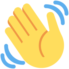 How emoji waving hand displayed on Twitter