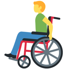 How emoji man in manual wheelchair displayed on Twitter