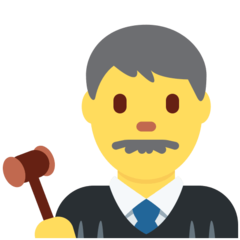 How emoji man judge displayed on Twitter