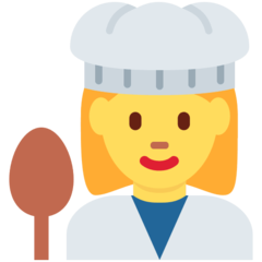 How emoji woman cook displayed on Twitter