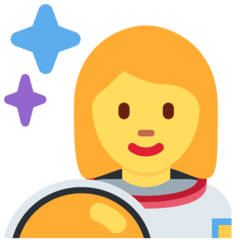 How emoji woman astronaut displayed on Twitter