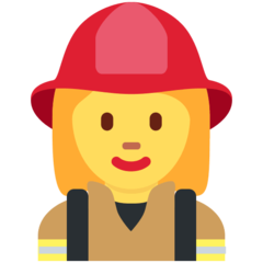 How emoji woman firefighter displayed on Twitter