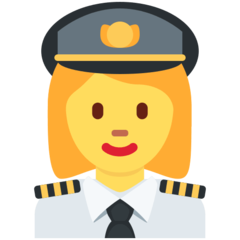 How emoji woman pilot displayed on Twitter