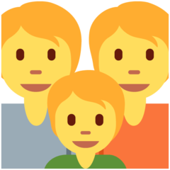 How emoji family displayed on Twitter