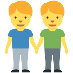 How emoji men holding hands displayed on Twitter