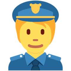 How emoji police officer displayed on Twitter