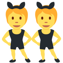 How emoji people with bunny ears displayed on Twitter